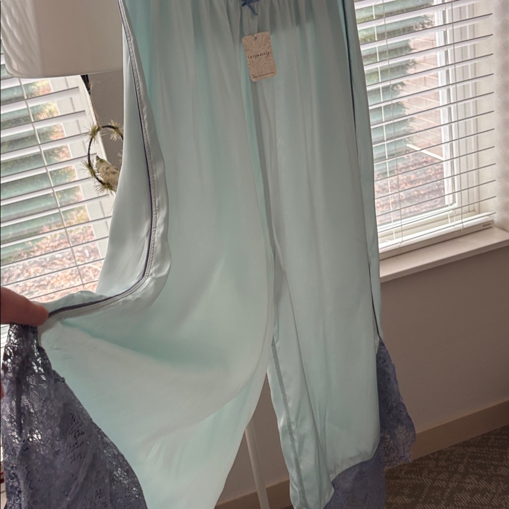 Nwt Free People Soft Mint Wide-Leg Sleep Pants